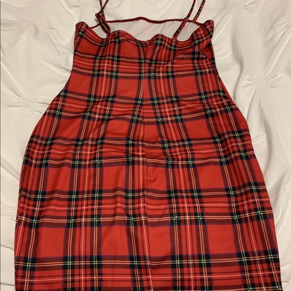 SHEIN Tight Plaid Dress - Picture 2 of 3
